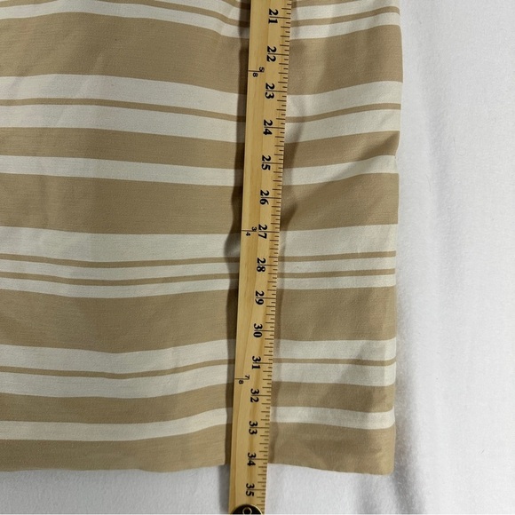 Banana Republic Striped Sleeveless Dress Size 4 White Beige - Picture 7 of 12